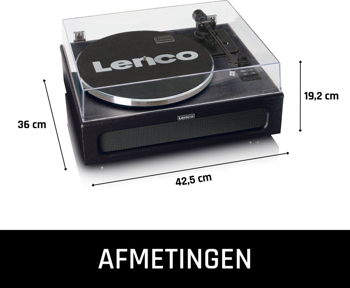 Lenco Platenspeler Met 4 Ingebouwde Luidsprekers Ls-430bk - Zwart