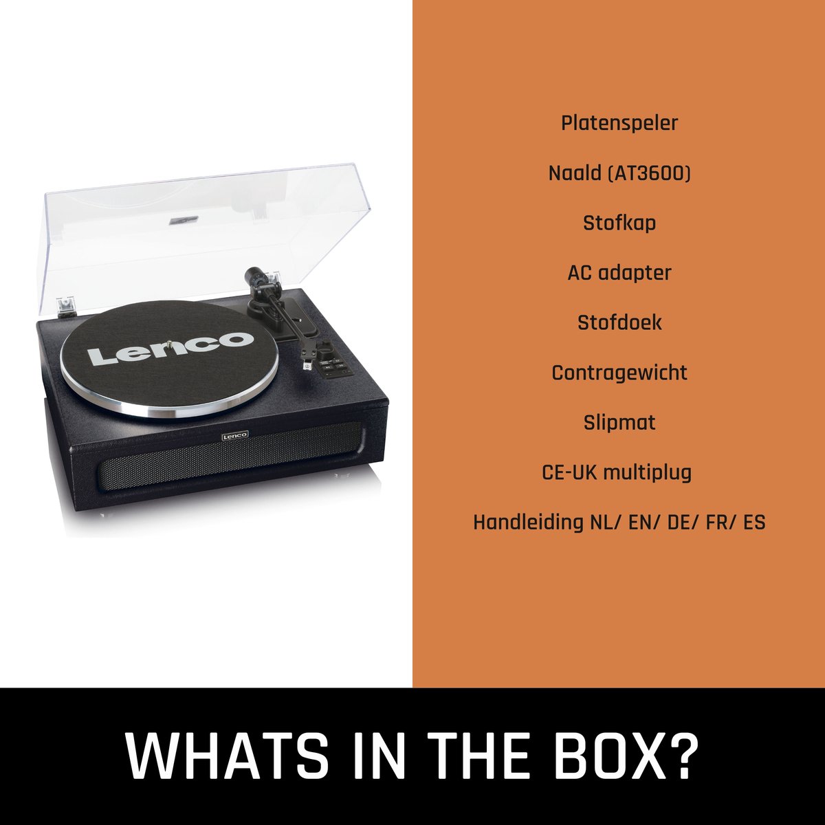 Lenco Platenspeler Met 4 Ingebouwde Luidsprekers Ls-430bk - Zwart