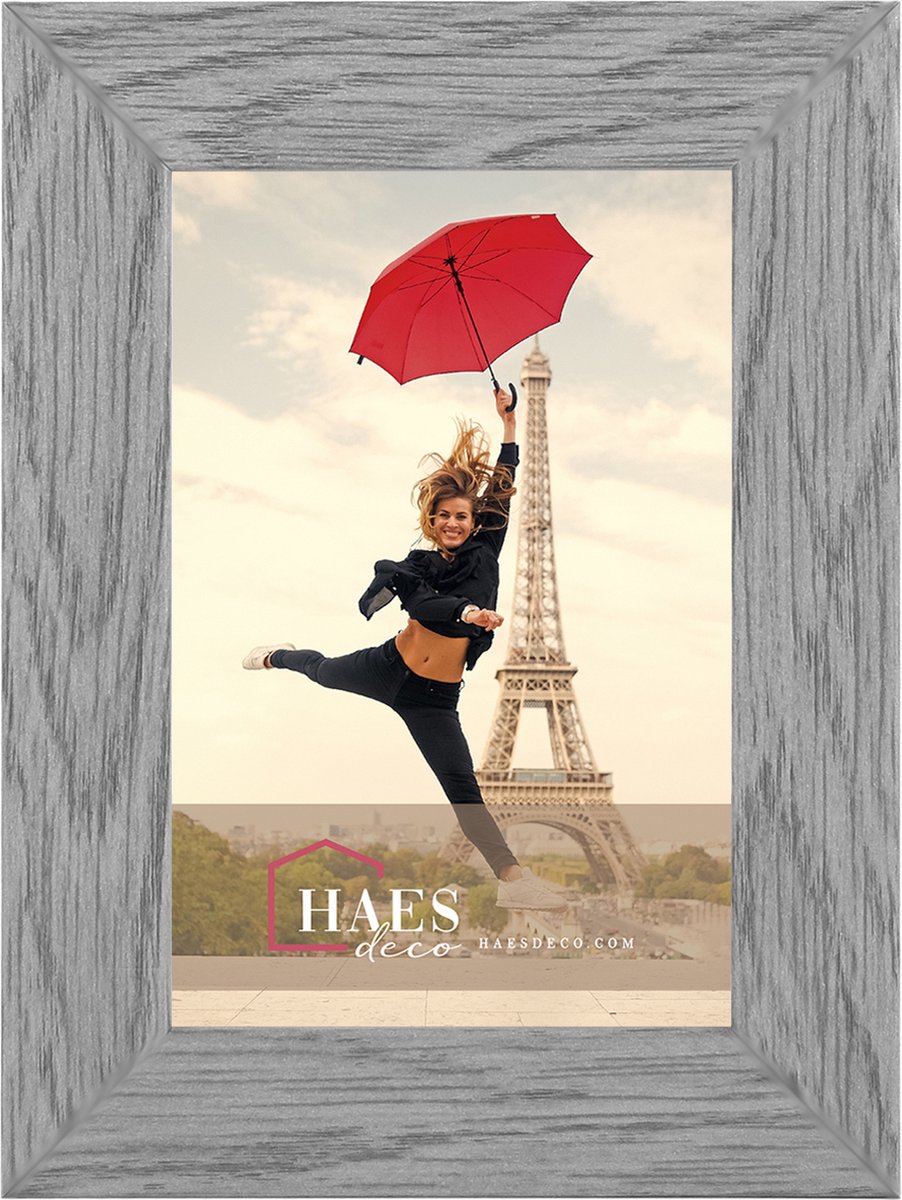 HAES deco - Houten Fotolijst Paris Vintage 10x15 -Sp001102 - Grijs