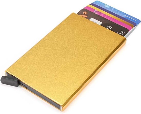 Figuretta Aluminium Hardcase Rfid Cardprotector Licht - Goud