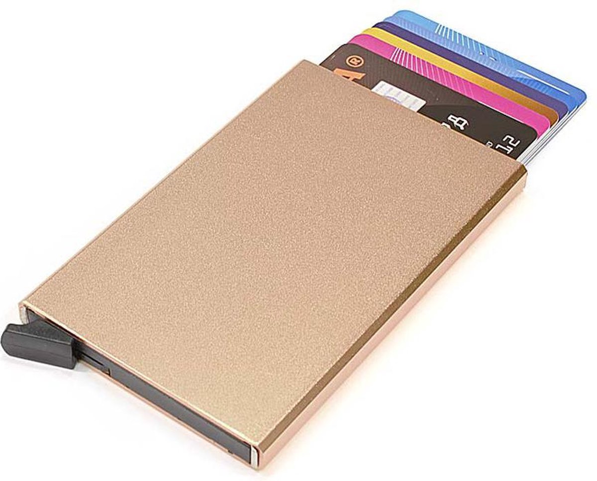 Figuretta Aluminium Hardcase Rfid Cardprotector Licht - Goud