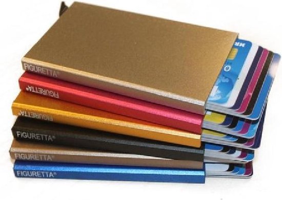 Figuretta Aluminium Hardcase Rfid Cardprotector Licht - Goud