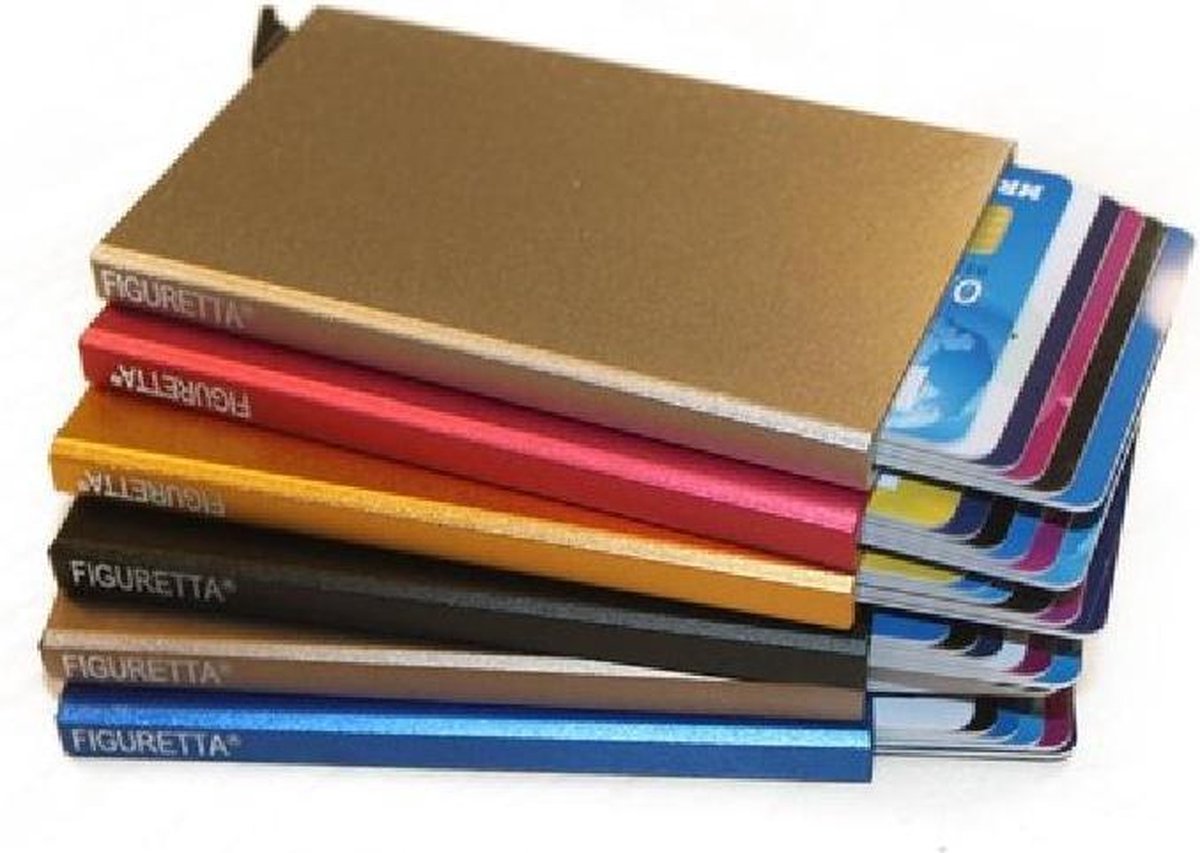 Figuretta Aluminium Hardcase Rfid Cardprotector Licht - Goud