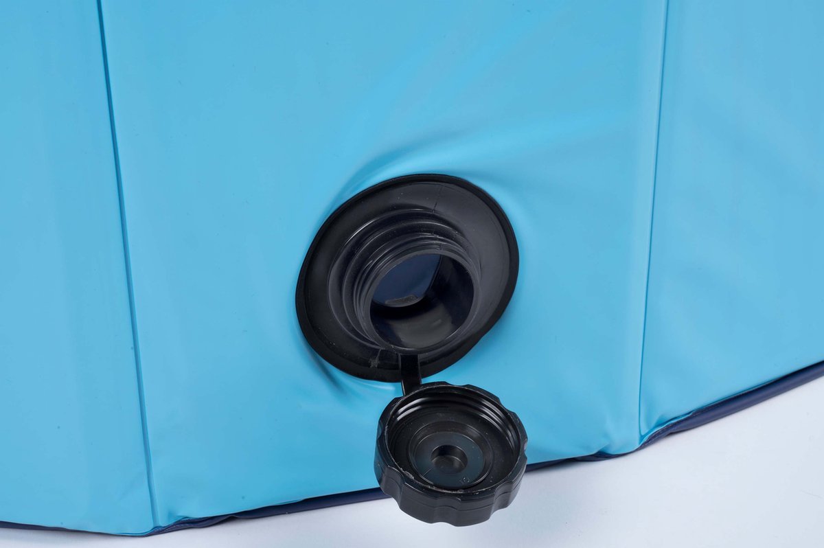 Pet Comfort Pet Hondenzwembad - 120 X 30 Cm - Middelgrote Hondenrassen - Opvouwbaar Honden Bad - Anti-slip Bodem - Blauw