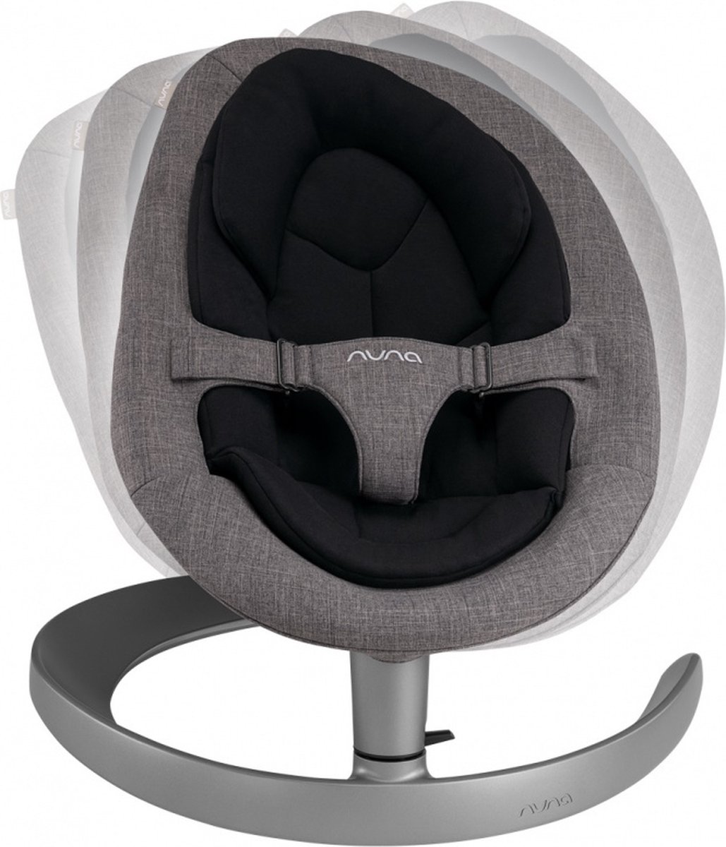 Nuna Wipstoel Leaf Grow Charcoal Incl. Speelbeugel - Grijs