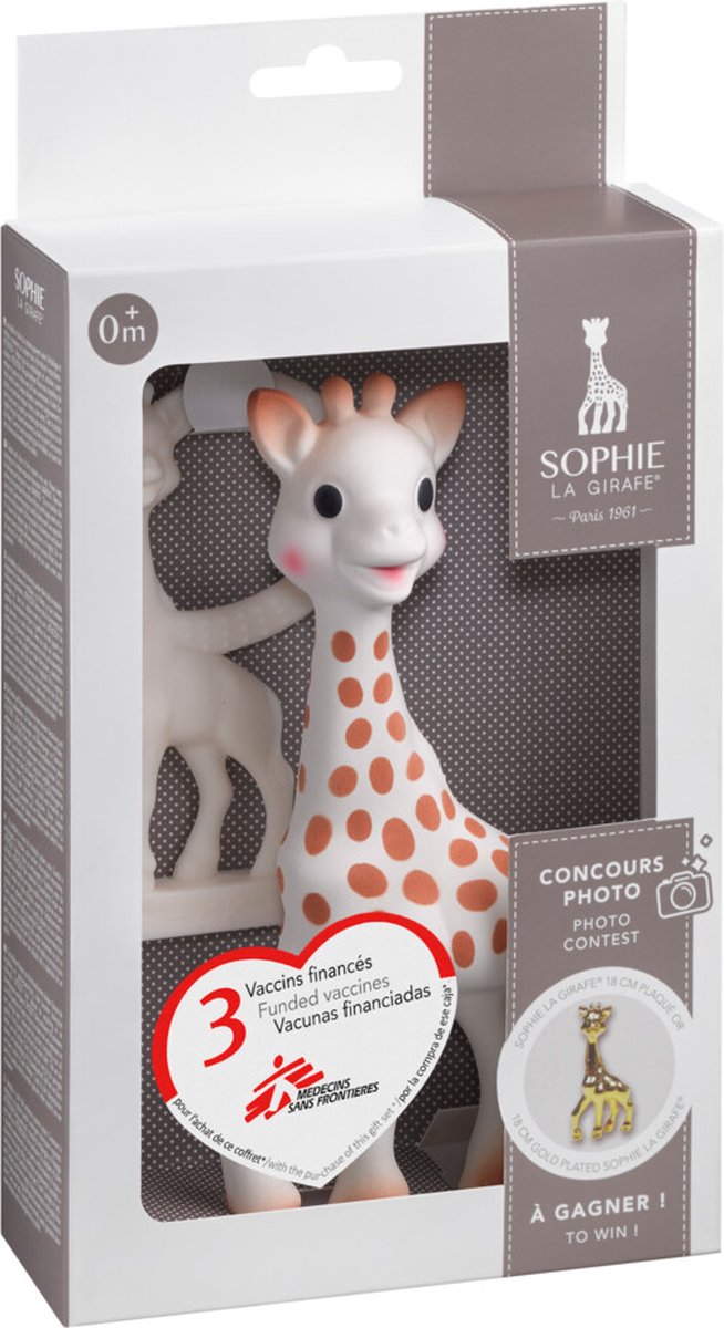 Sophie de Giraf Award Set ( + Vanille Bijtring In Geschenkdoosje) - Bruin