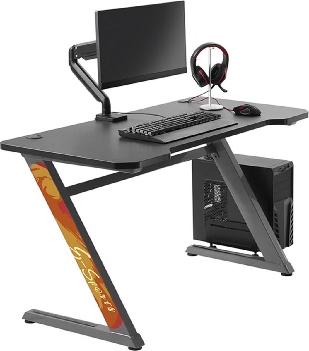 Computer Game Bureau Gaming Desk Thomas Ideaal Voor Uw Game Set Up 120 Cm X 60 Cm - Zwart