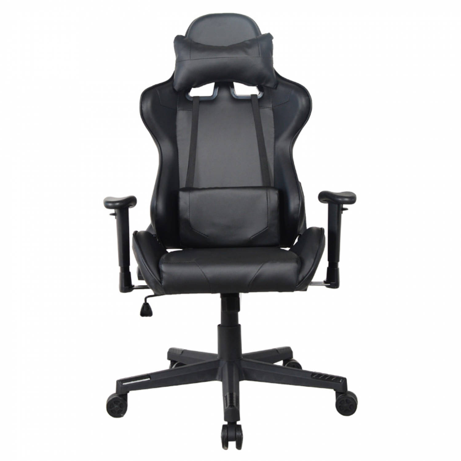 Bureaustoel Gamestoel Thomas - Racing Gaming Stijl Stoel - Ergonomisch - Design - Zwart