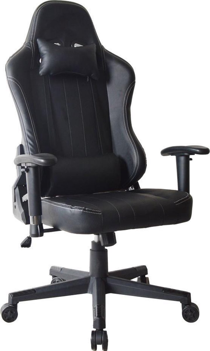 Bureaustoel Gamestoel Thomas - Racing Gaming Stijl Stoel - Ergonomisch - Design - Zwart