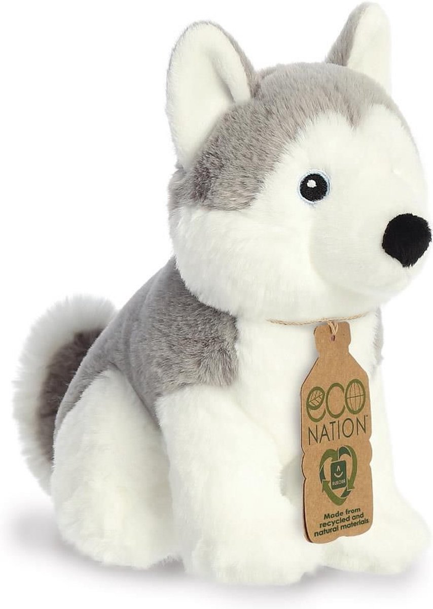 Aurora Pluche Dieren Knuffels Husky Hond Van 21 Cm - Knuffel Huisdieren