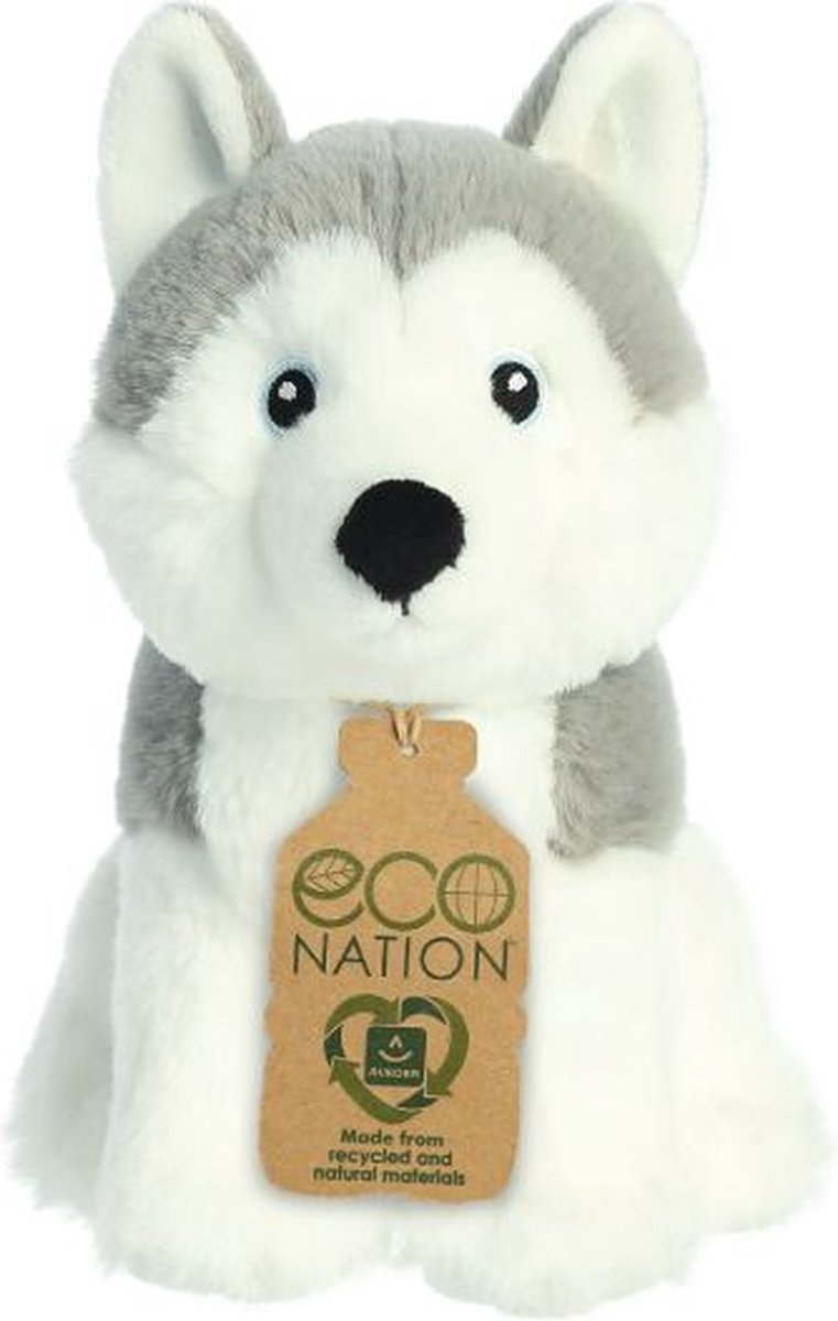 Aurora Pluche Dieren Knuffels Husky Hond Van 21 Cm - Knuffel Huisdieren