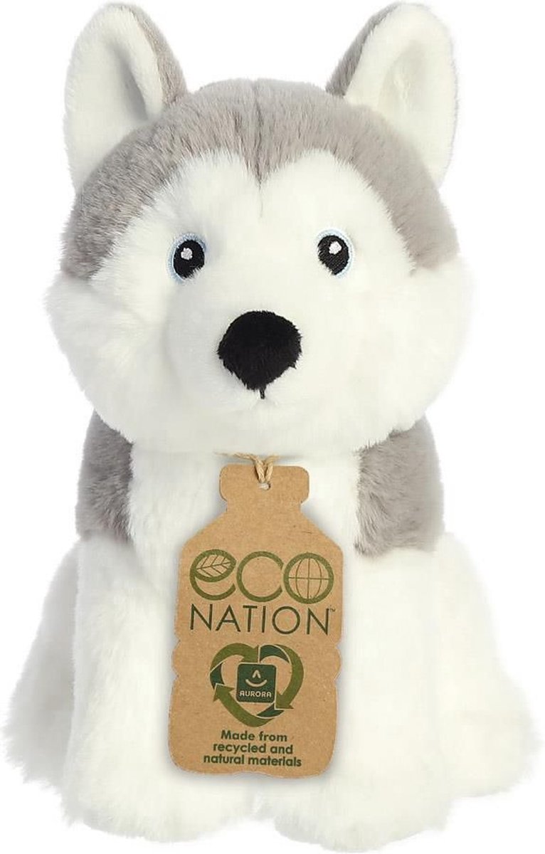 Aurora Pluche Dieren Knuffels Husky Hond Van 21 Cm - Knuffel Huisdieren