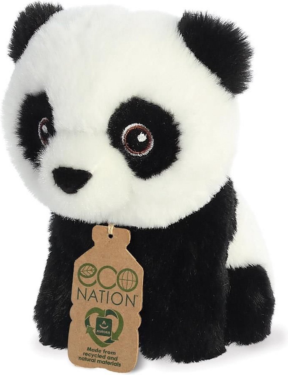 Aurora Pluche Dieren Knuffels Panda Van 13 Cm - Knuffeldier