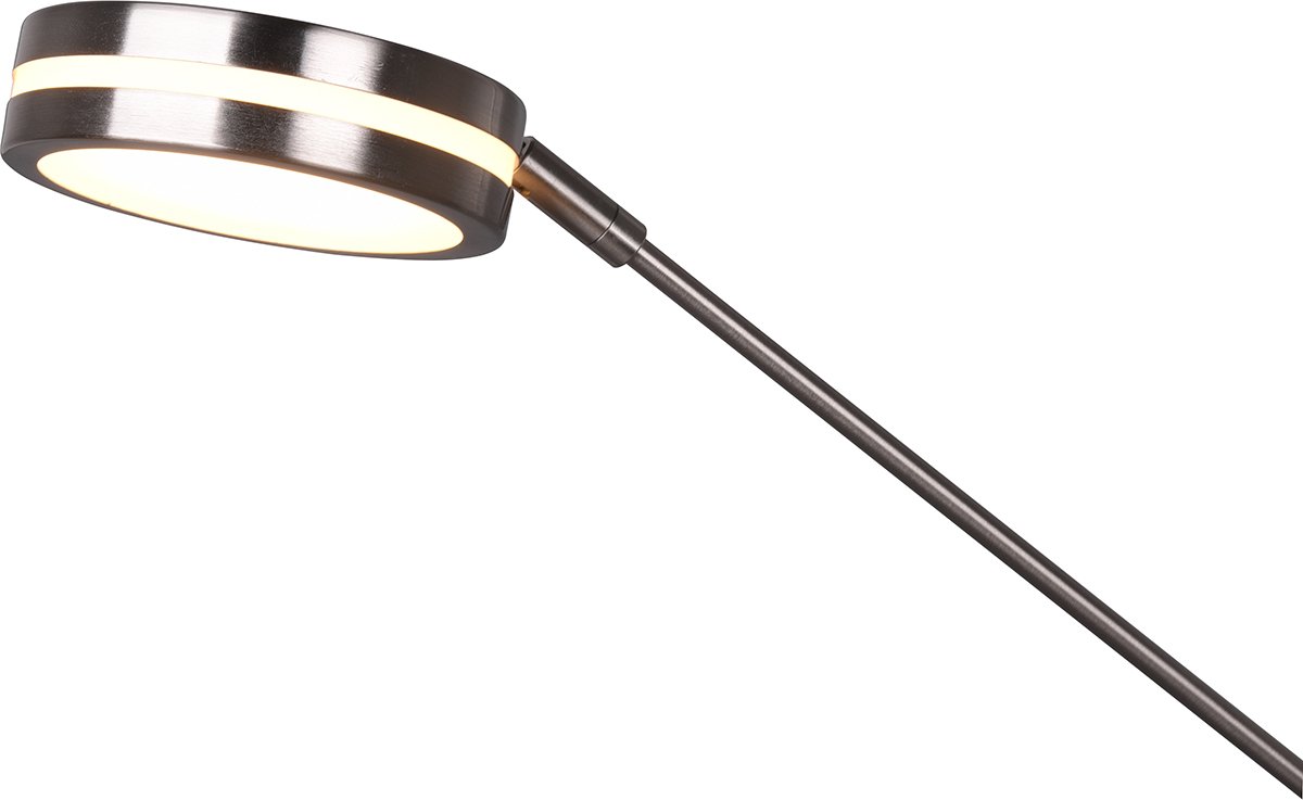 BES LED Led Vloerlamp - Trion Franco - 41.5w - Aanpasbare Kleur - Rond - Mat Nikkel - Aluminium