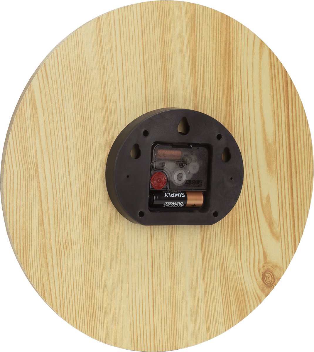 Quvio Wandklok - Lichthout - Bruin