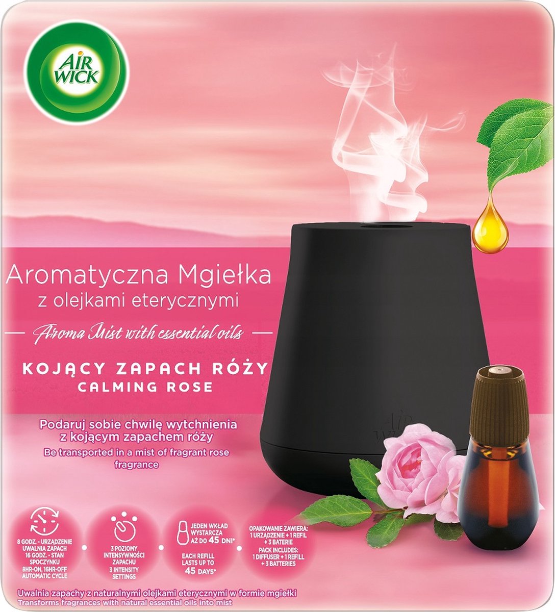 Essentiële Mist Aroma Automatische Luchtverfrisser + Verzachtendengeurinzet 20ml - Roze