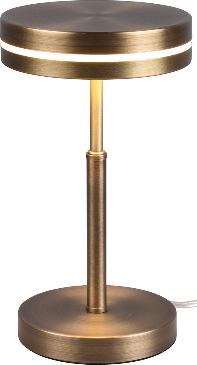 BES LED Led Tafellamp - Trion Franco - 6w - Warm Wit 3000k - Rond - Oud Brons - Aluminium - Bruin