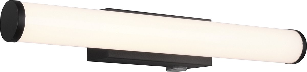 BES LED Led Wandlamp - Trion Mitrona - 4.3w - Warm Wit 3000k - Rond - Mat - Aluminium - Zwart