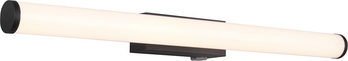 BES LED Led Wandlamp - Trion Mitrona - 6.5w - Warm Wit 3000k - Rond - Mat - Aluminium - Zwart