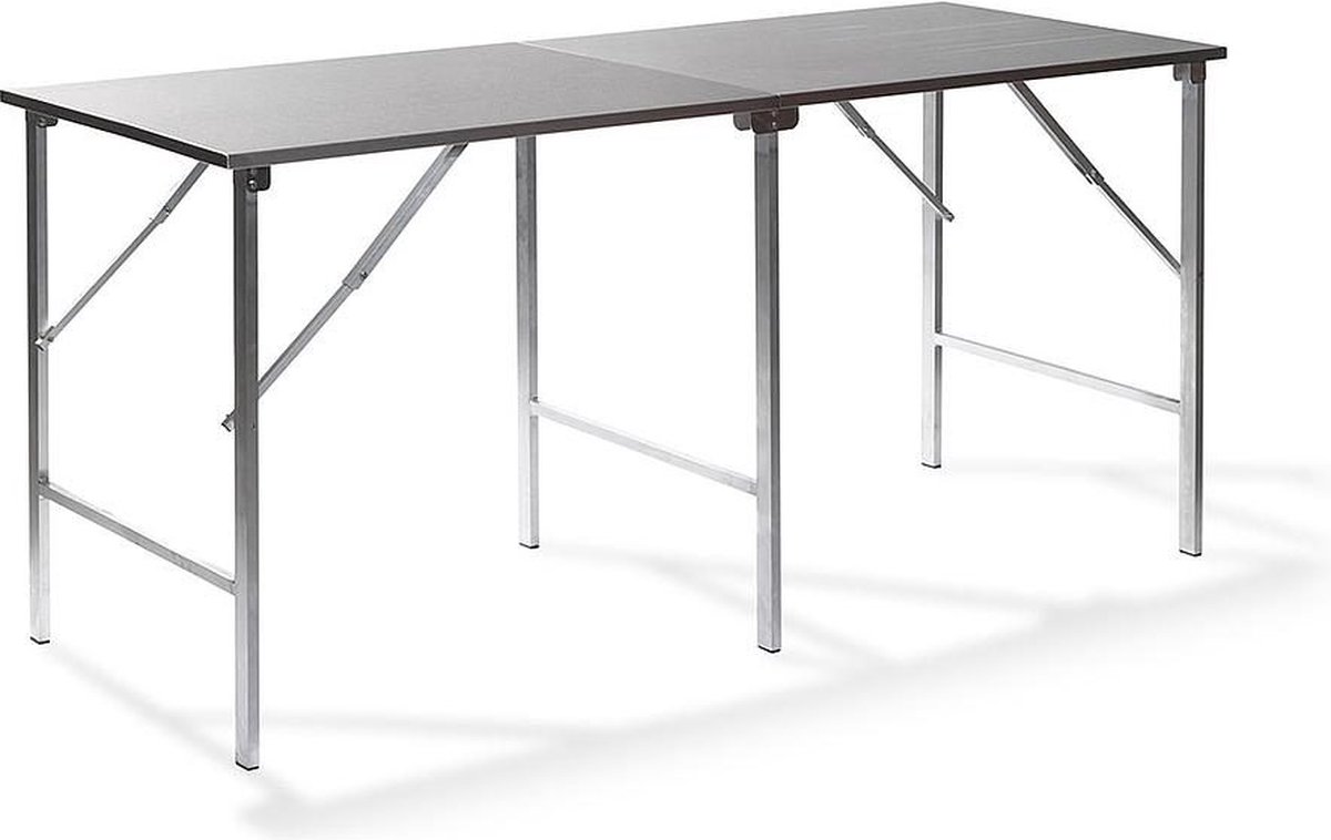Stainless Steel Working Table Foldable - Zwart