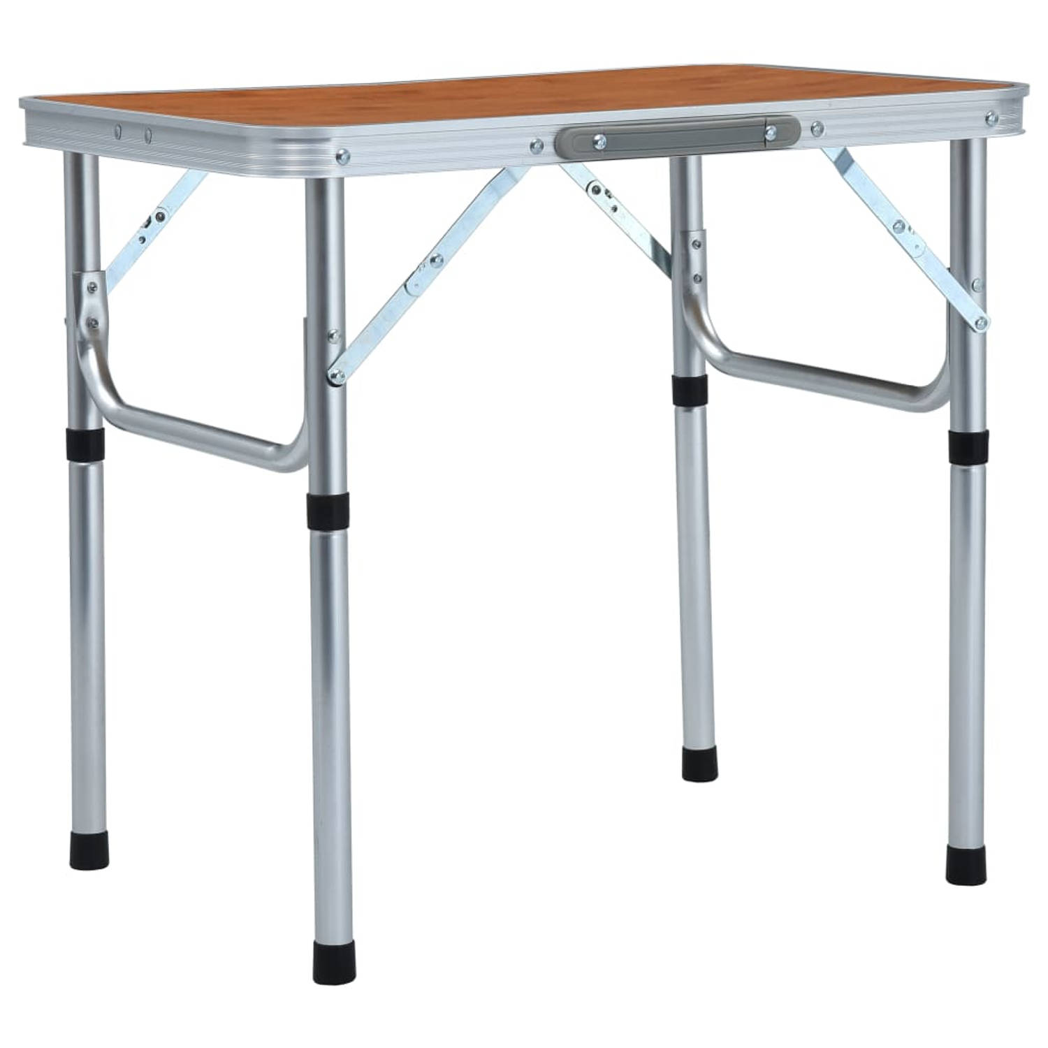 Vidaxl Campingtafel Inklapbaar 60x45 Cm Aluminium - Bruin