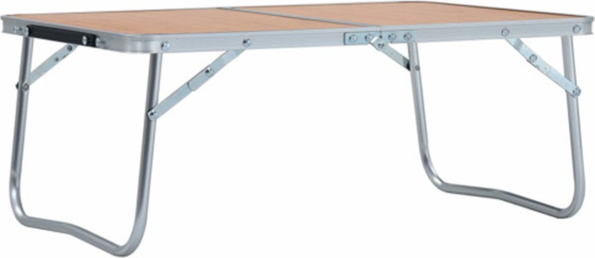 Vidaxl Campingtafel Inklapbaar 60x40 Cm Aluminium - Bruin