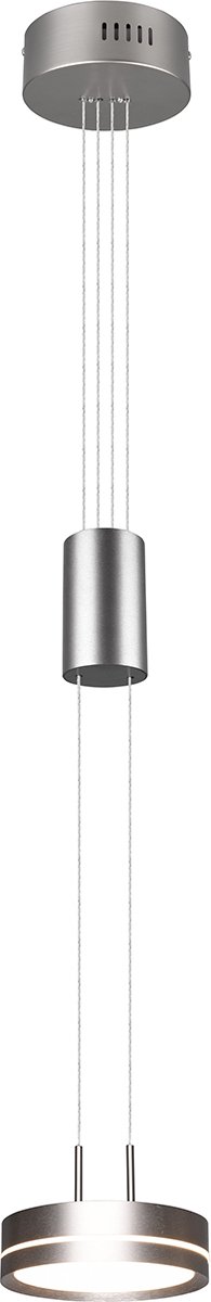 BES LED Led Hanglamp - Hangverlichting - Trion Franco - 7.2w - 1-lichts - Warm 3000k - Rond - Mat Nikkel - Aluminium - Wit