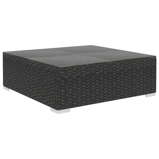 Vidaxl 8-delige Loungeset Met Kussens Poly Rattan - Zwart