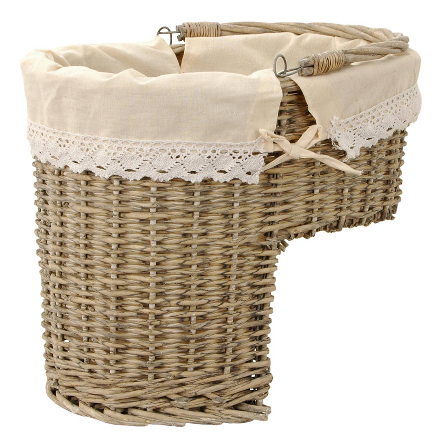 Clayre & Eef Opbergmand 40*26*34 Cm Rotan Ovaal Mand Mand - Beige