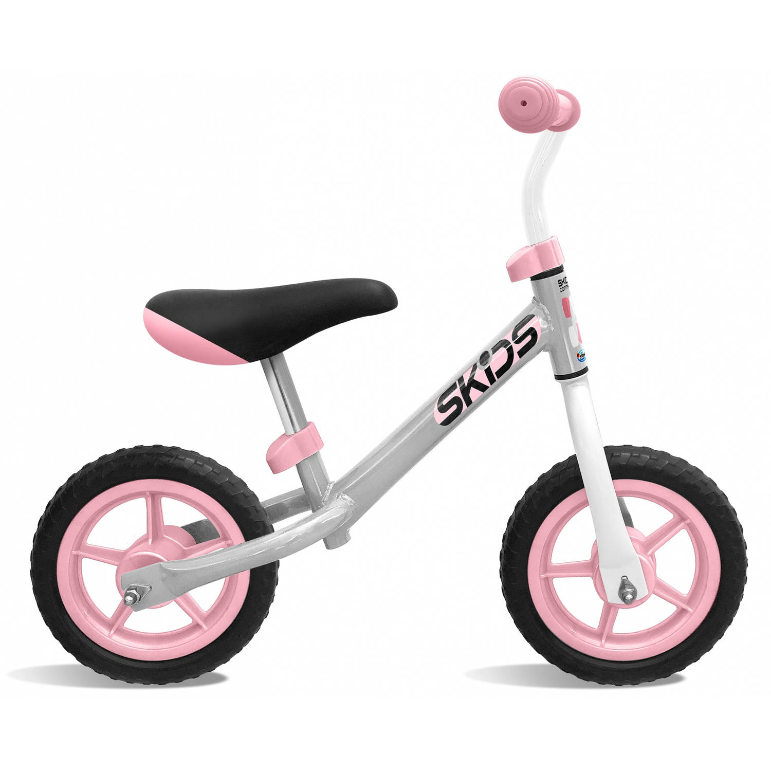 Skids Control Loopfiets Loopfiets Met 2 Wielen 10 Inch Junior/roze - Grijs