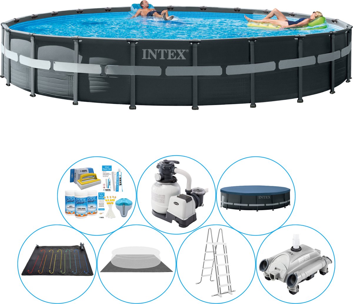 Intex Ultra Xtr Frame Rond 732x132 Cm - Zwembad Plus Accessoires - Grijs