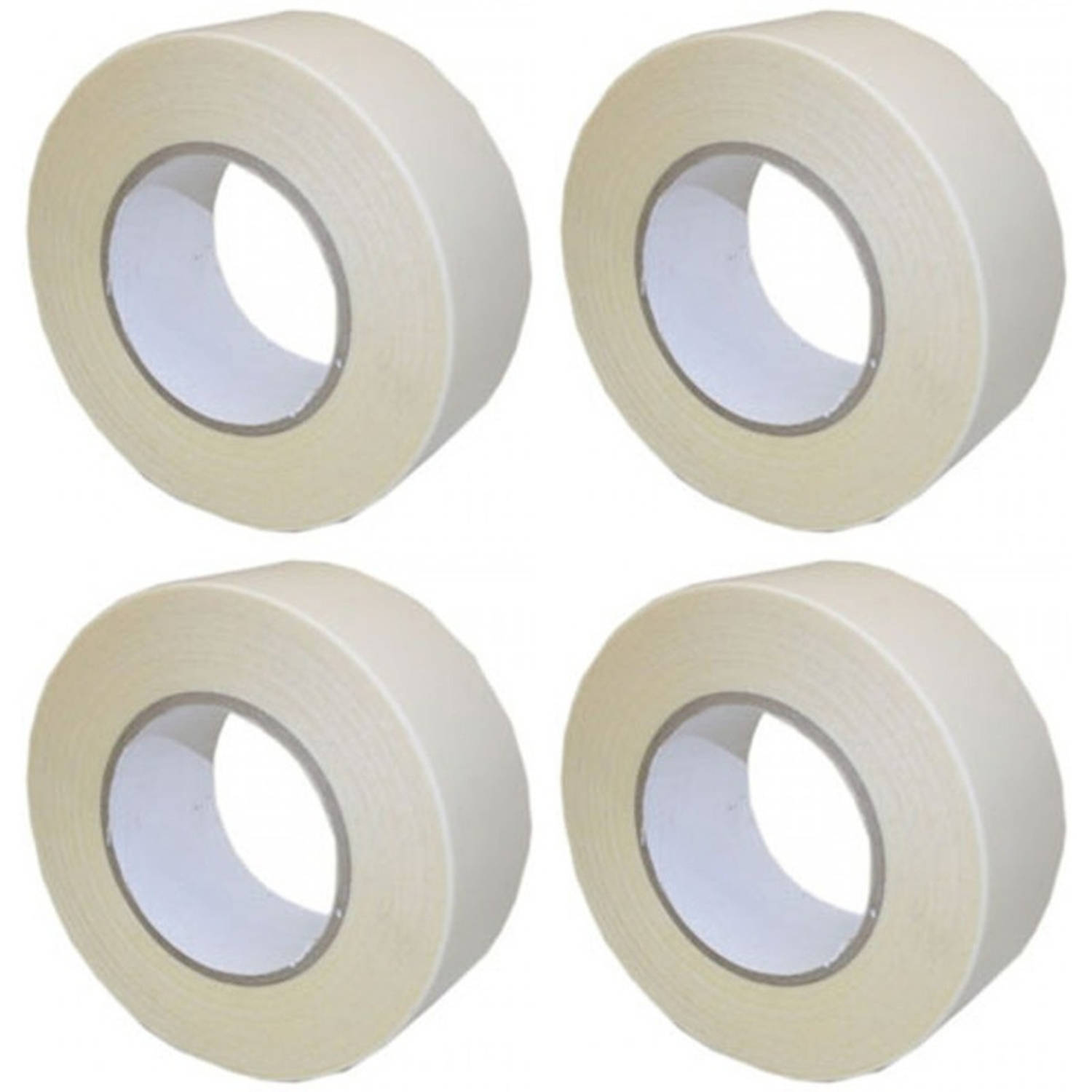 4x Dubbelzijdig Plakband / Tapijttape 150 Cm - Dubbelzijdig Foam Tape - Wit