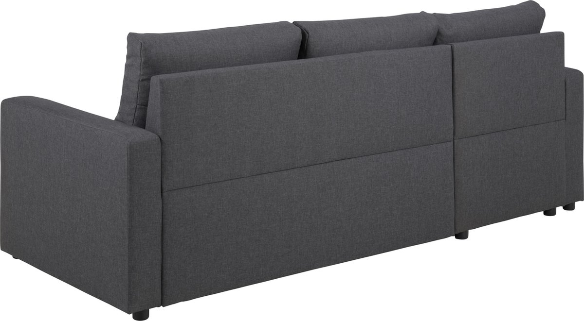 Sander Slaapbank Met Chaise Longue, Opbergruimte En Uittrek. - Grijs