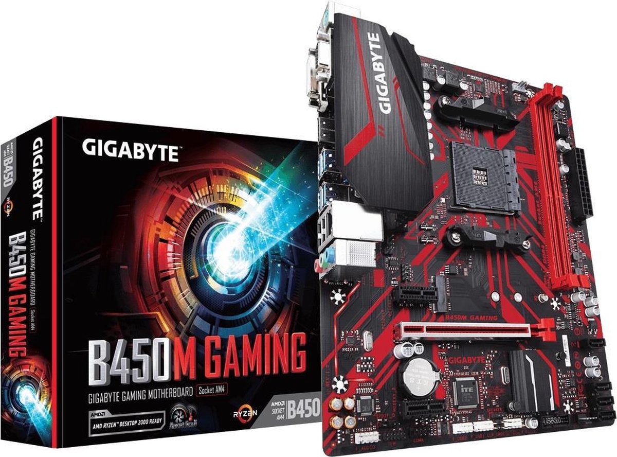 Gigabyte B450M GAMING moederbord Socket AM4 micro ATX AMD B450