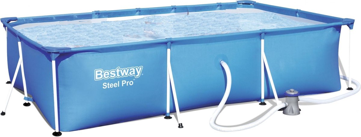 Bestway Steel Pro Frame Zwembadset 56424 - Rechthoekig - Blauw