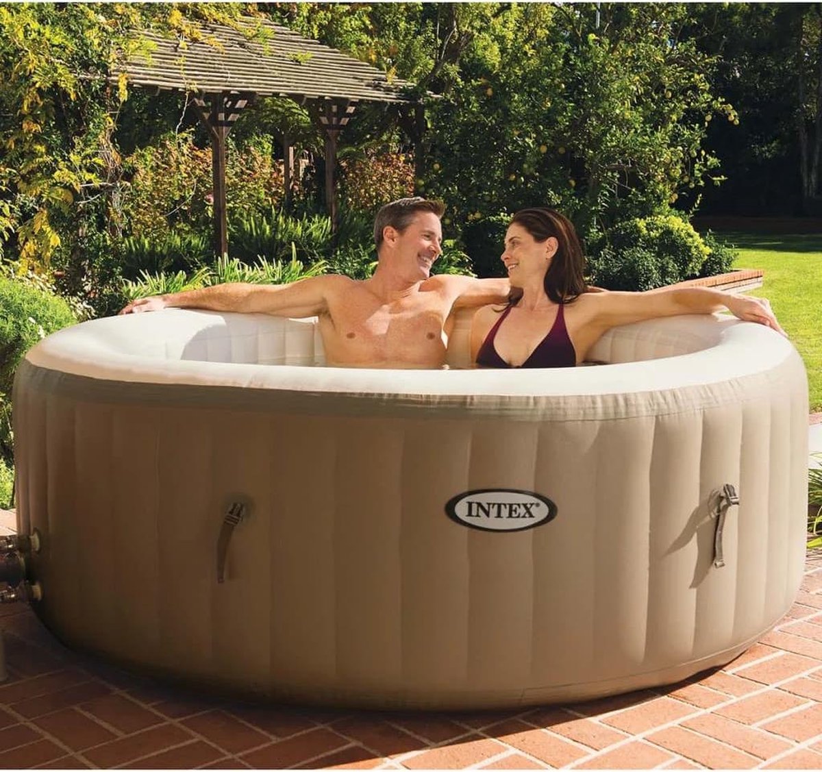 Intex Purespa Opblaasbare Spa Met Bubbelmassage 196x71 Cm 28404nl - Beige