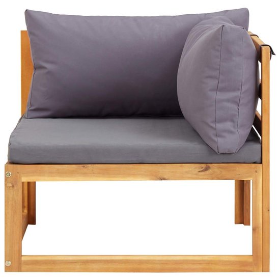 Vidaxl 5-delige Loungeset Met Kussens Massief Acaciahout - Bruin