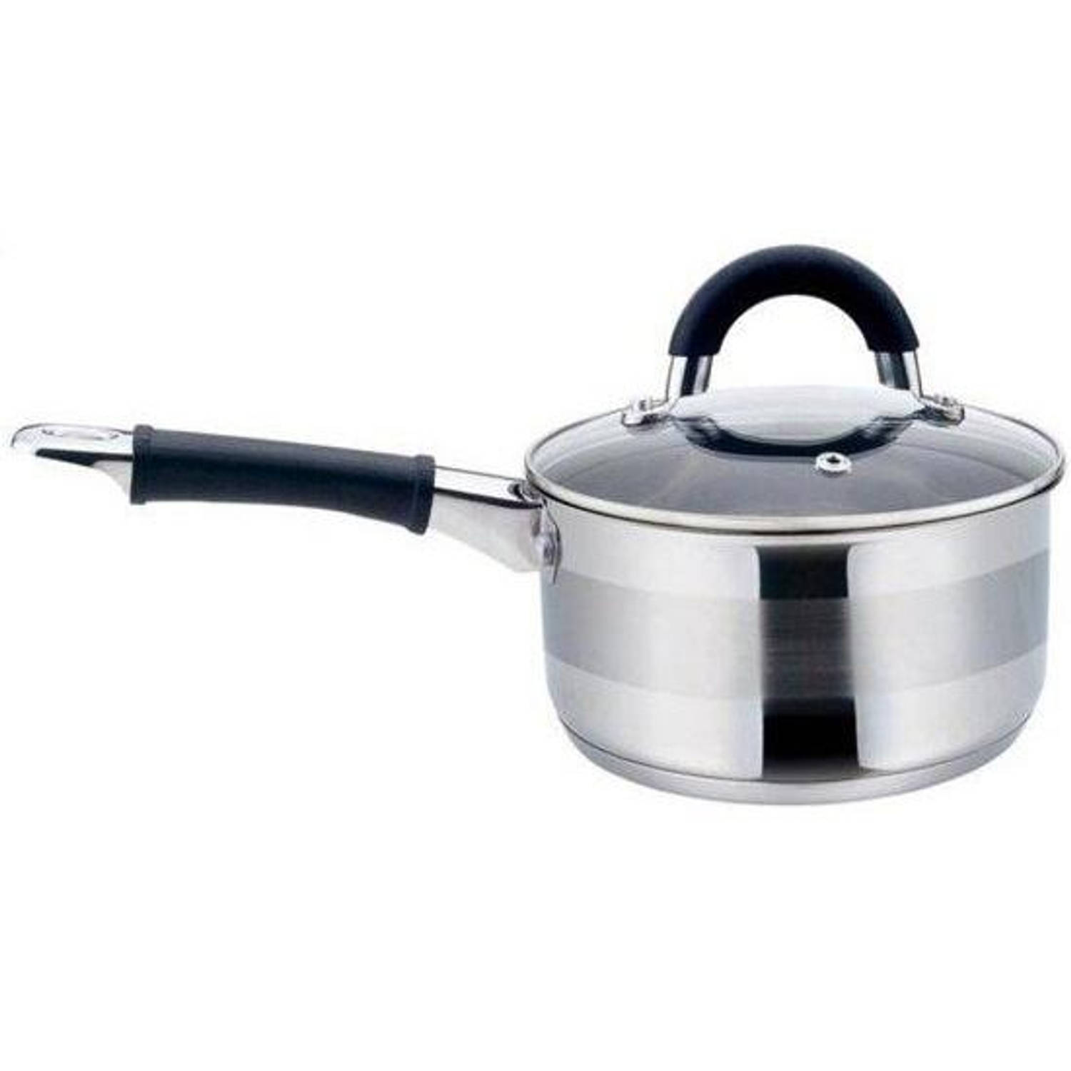 KINGHOFF 1254 - Steelpan Met Deksel - Rvs - 1 Liter