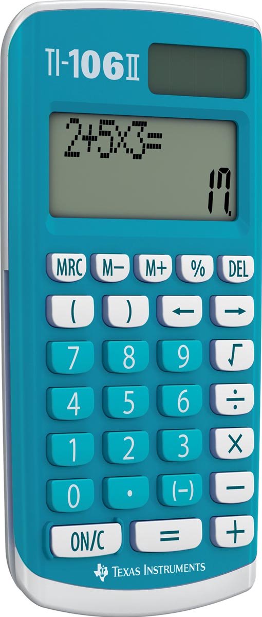 Texas Instruments Rekenmachine 106 Ii 8,9 X 18 X 2 Cm/wit - Blauw