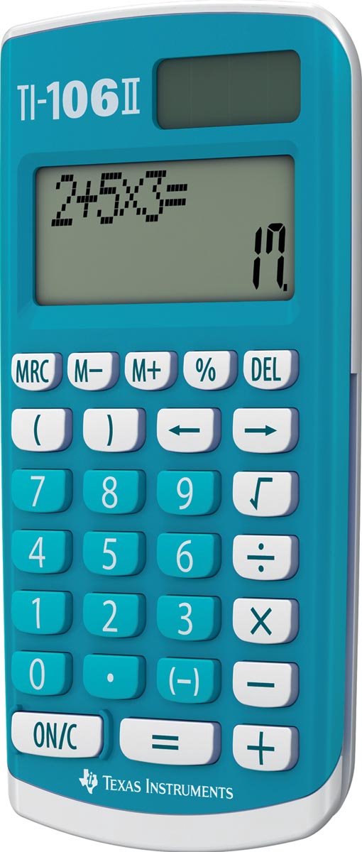 Texas Instruments Rekenmachine 106 Ii 8,9 X 18 X 2 Cm/wit - Blauw