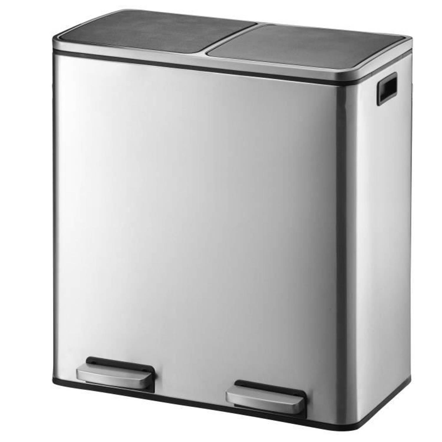 Cstore Kitchen Move Keukenbak Met Selectief Sorteerpedaal - Staal 60l (30 + 30) Major - Gris