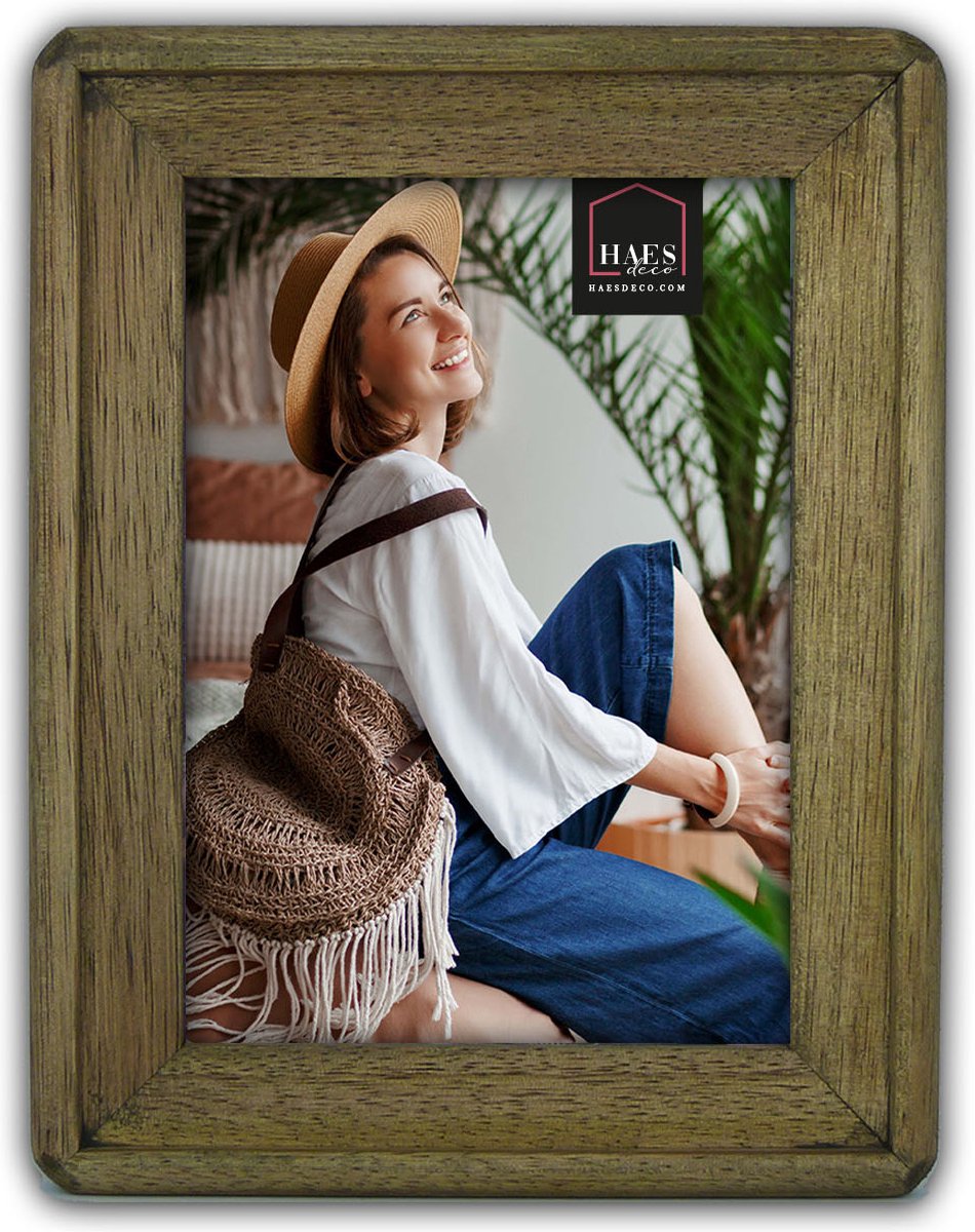 HAES deco - Houten Fotolijst Malaga Voor 1 Foto 13x18 Cm - Sp11418 - Bruin