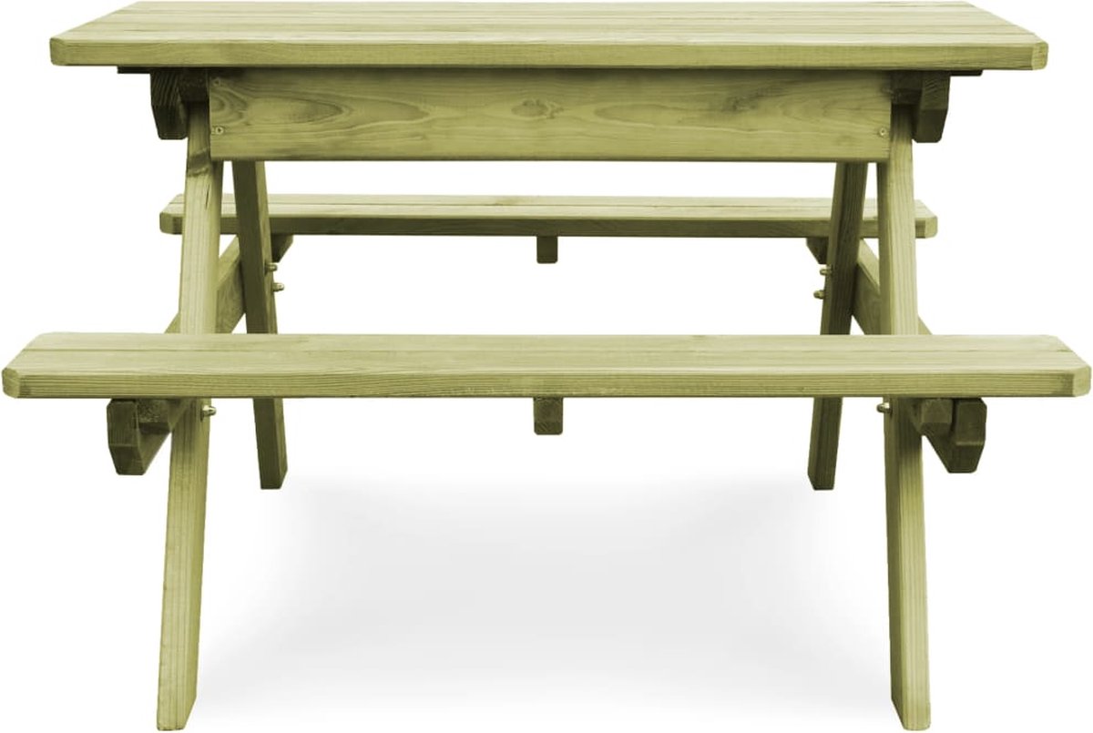 Vidaxl Picknicktafel Met Banken 90x90x58 Cm Geïmpregneerd Grenenhout - Groen