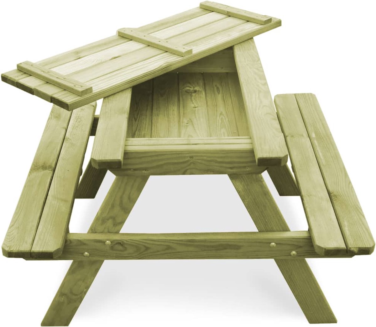 Vidaxl Picknicktafel Met Banken 90x90x58 Cm Geïmpregneerd Grenenhout - Groen