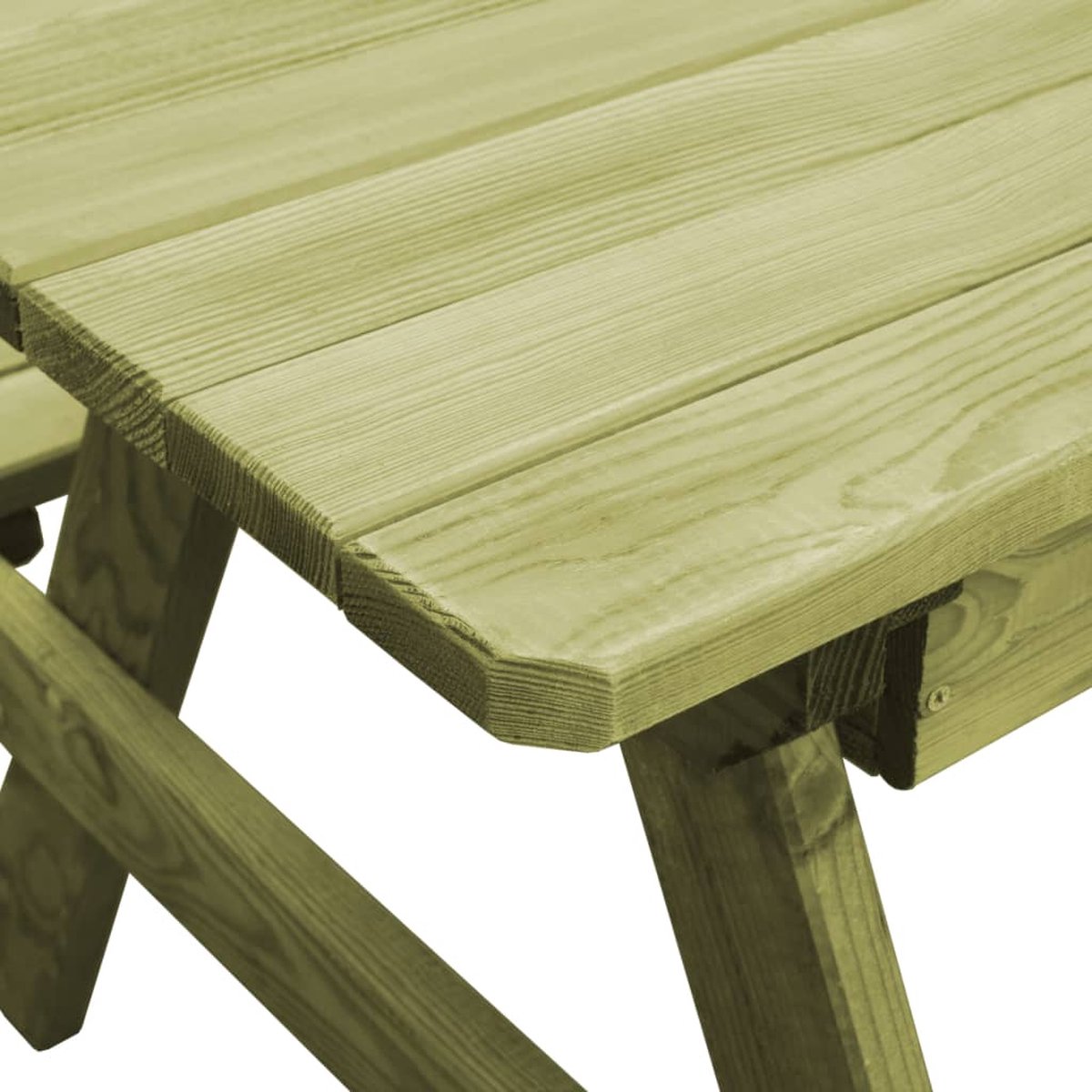 Vidaxl Picknicktafel Met Banken 90x90x58 Cm Geïmpregneerd Grenenhout - Groen