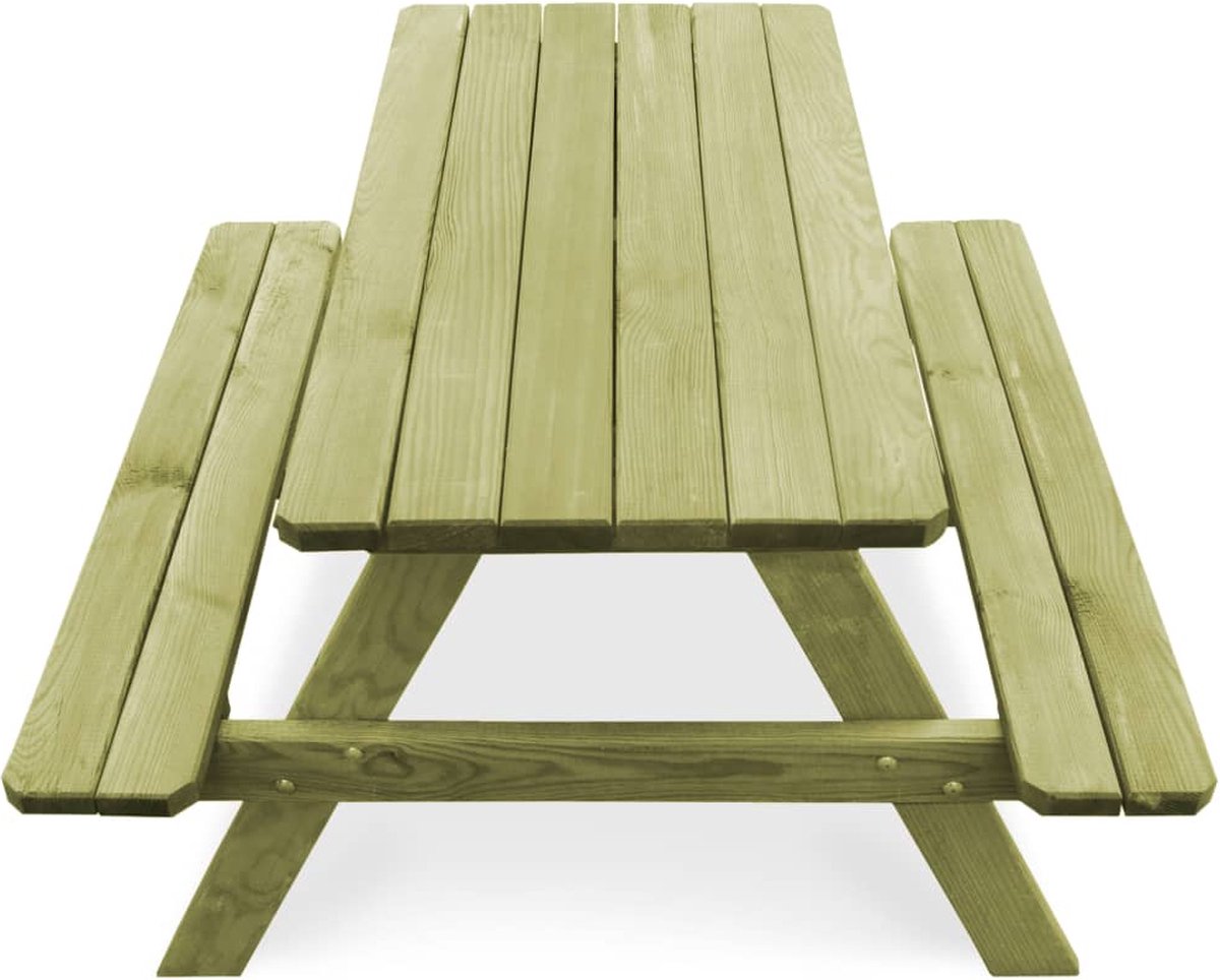 Vidaxl Picknicktafel Met Banken 90x90x58 Cm Geïmpregneerd Grenenhout - Groen