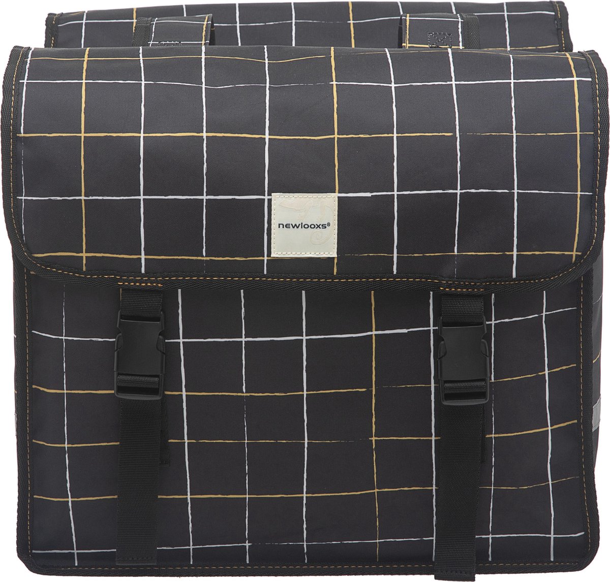 New Looxs Dubbele Fietstas Fiori 30 Liter - Zwart