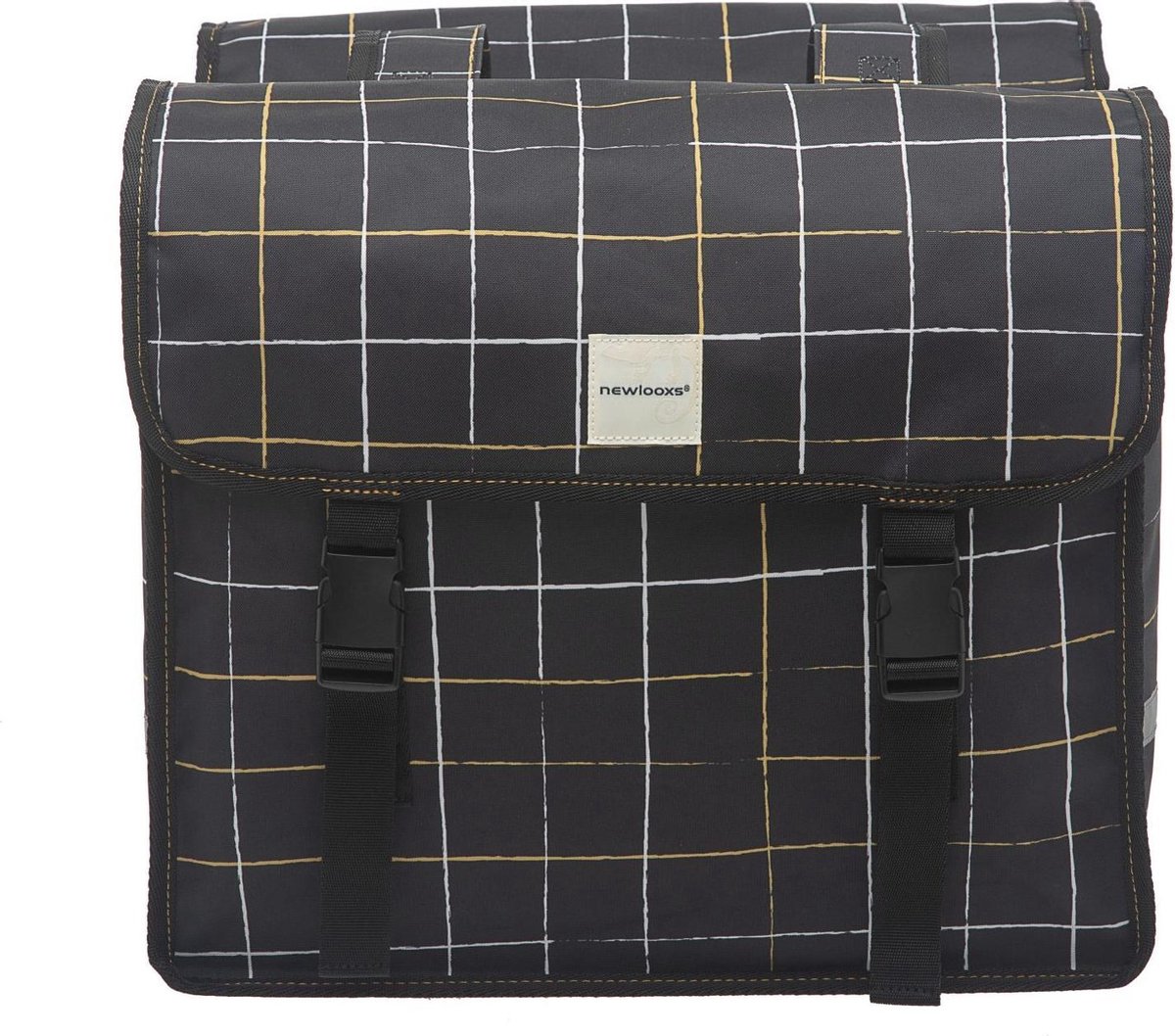 New Looxs Dubbele Fietstas Fiori 30 Liter - Zwart