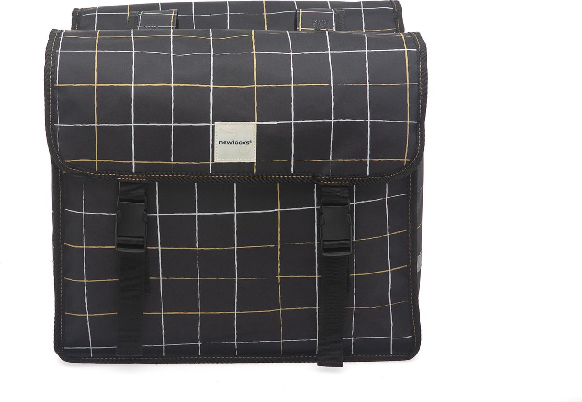 New Looxs Dubbele Fietstas Fiori 30 Liter - Zwart