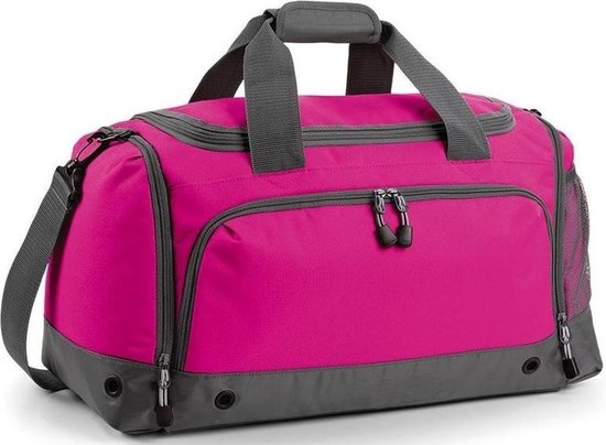 BagBase Sporttas/reistas Fuchsia/grijs 30 Liter - Sporttassen - Weekendtassen - Voetbaltassen - Roze